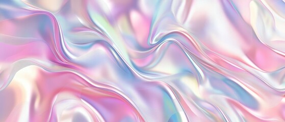 Obraz premium Seamless gradient of holographic pastel pink purple blue with soft pearlescent glow