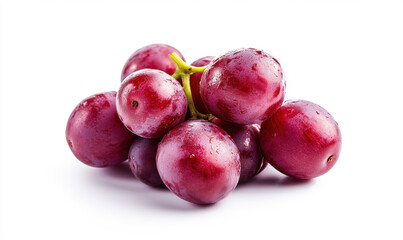 Fototapeta premium Delicious red grapes closeup isolated on white background