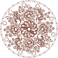 Beautiful flower art and mandala vector design