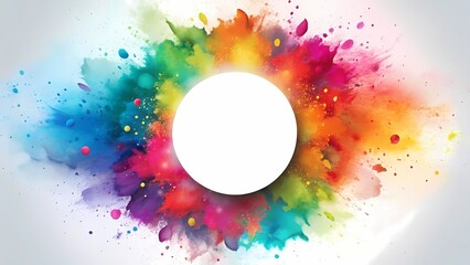 abstract colorful background with White circles