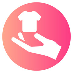 clothes gradient icon