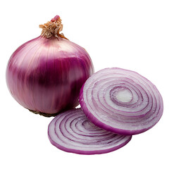 Fresh onion isolated on white and transparent background. AI PNG