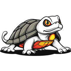 Turtle cartoon vector illustration 
