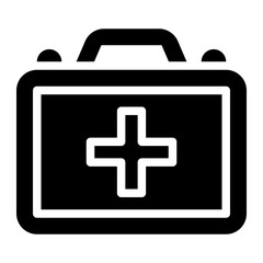 Obraz premium first aid kit glyph icon