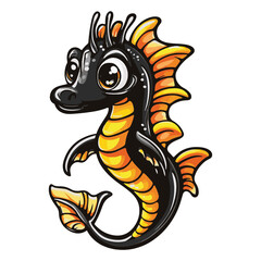 Fototapeta premium Seahorse cartoon vector illustration 
