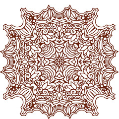 Beautiful flower art and mandala vector design