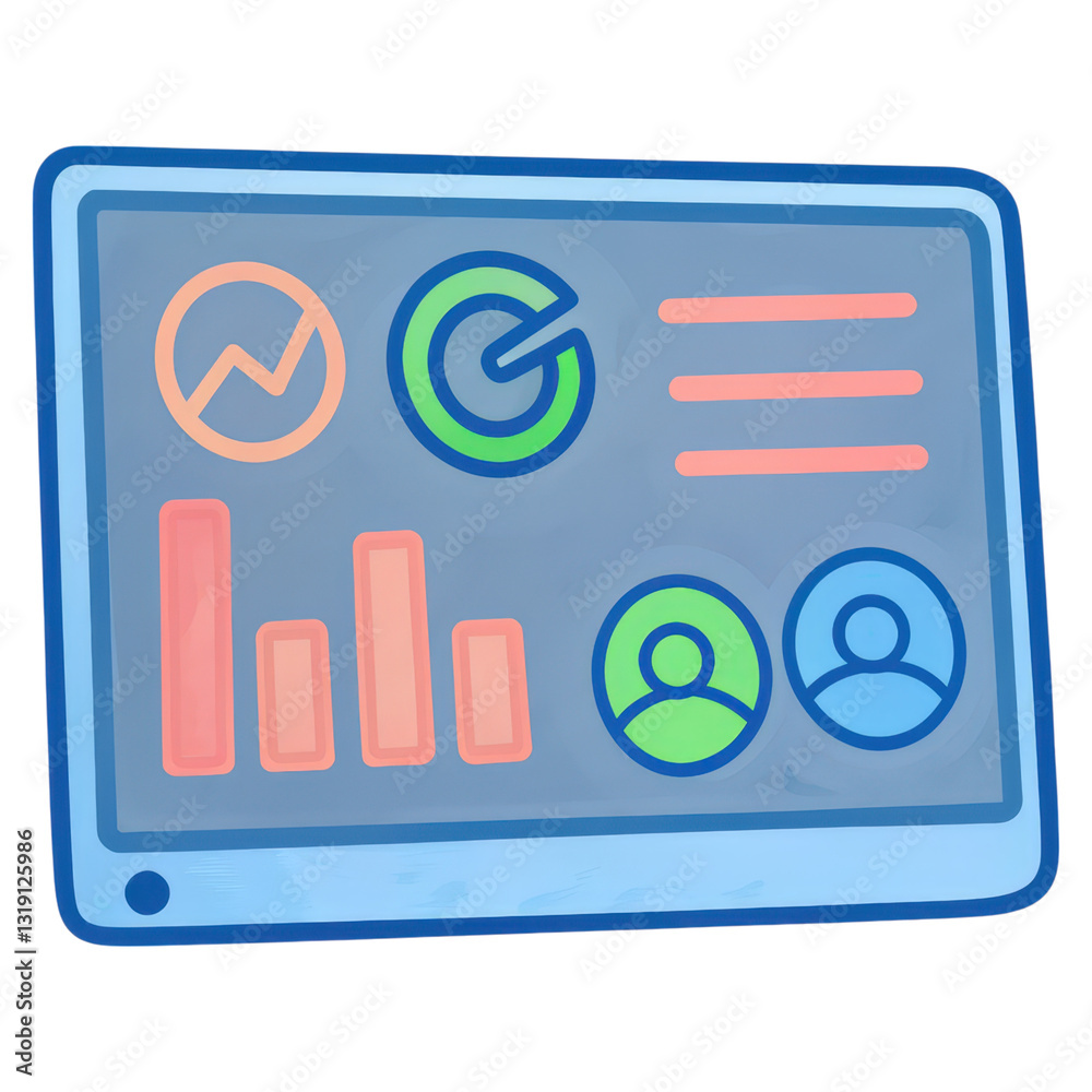 Poster a futuristic ai-powered data analytics dashboard visualization.