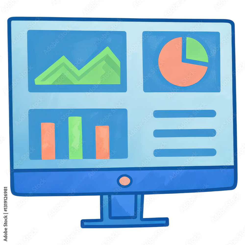 Poster an ai-driven dashboard for financial data analytics showcasing insights and trends.