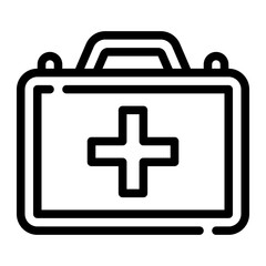 first aid kit line icon