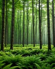 Obraz premium morning forest background