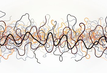 Stylized Asterisk Design: Squiggly Vector Lines Arranged in a Symmetrical Starburst Pattern, Perfect for Emphasizing Content, Callouts, and Highlighted Information.