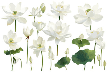 Fototapeta premium Watercolor Lotus generative AI