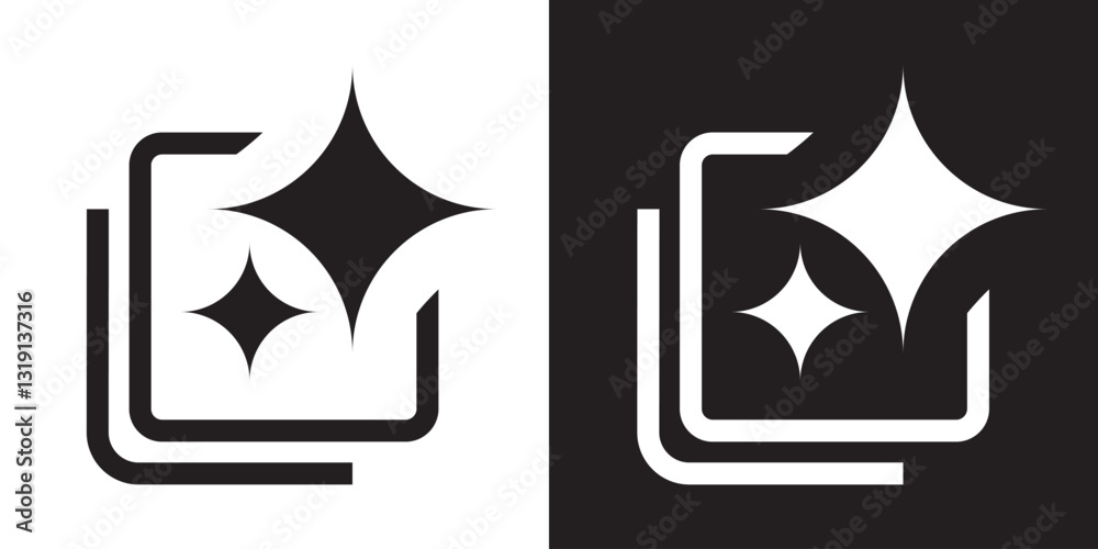 Poster Generate AI user interface. AI enters by command prompt to generate ideas. UX/UI icon element for apps, and websites. Computer help assistant. Vector illustration.