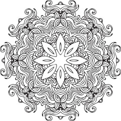 Fototapeta premium Beautiful flower art and mandala vector design