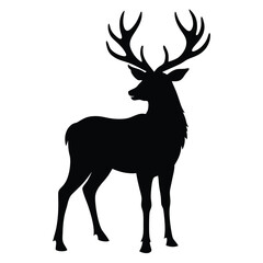 deer silhouette vector illustration
