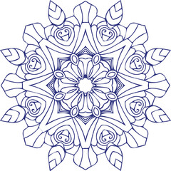 Beautiful flower art and mandala vector design