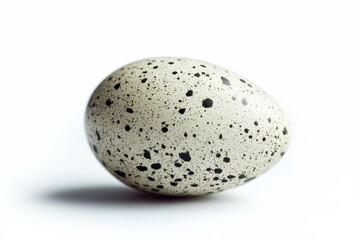 Speckled Egg on White Background Perfect for Nature Photography