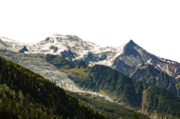  Hike from Chamonix up to La Jonction glacier des Bossons. Mont Blanc Massif, French Alps, Bosson Glacier, France, Europe.mountain landscape isolated on transparent background © sjv156