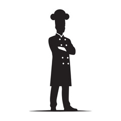 Innovative Chef silhouette, redefining modern cuisine - Chef illustration - Minimalist Chef vector - Profession silhouette
