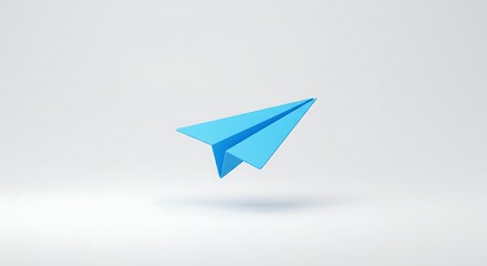 Paper airplane icon symbolizing messages on a clean white background