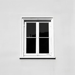 Obraz premium white window isolated on white background