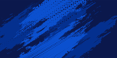 blue color pattern gradient grunge texture background. Dots pop art comics sport style vector illustration Abstract background dark blue with modern corporate concept