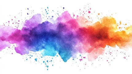 Fototapeta premium Vibrant watercolor splash with rich color textures, ideal for modern vector designs and creative projects