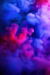 Obraz premium Futuristic electric blue, magenta, and purple color transition with glowing digital effect