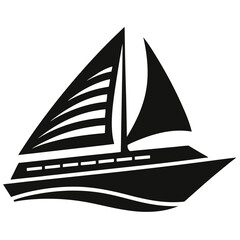 catamaran silhouette vector illustration