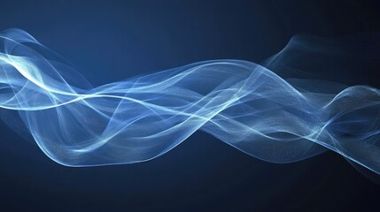 Abstract Blue Wave Background Digital Art Illustration Design Graphic Image