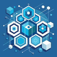 Simple Realistic Scientific Abstract Geometric Background Vector Design – Futuristic Shapes & Patterns.