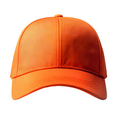 Bright orange cap on transparent background, perfect for outdoor activities and casual wear throughout the year