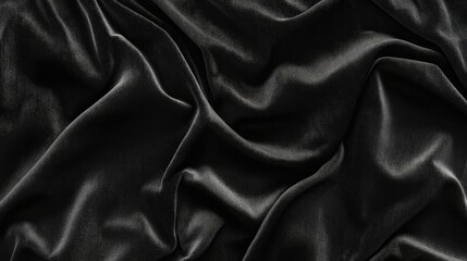 Fototapeta premium Black velvet texture with luxurious softness and deep light absorption, creating a rich look.