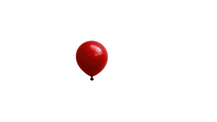 Red balloon isolated on transparent background