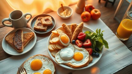 Fototapeta premium breakfast healthy food