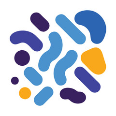 Colorful abstract shapes fluid hand drawn organic shapes vector shape creative element