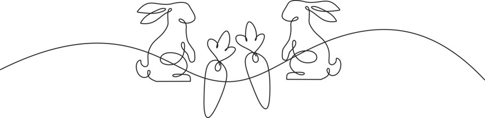 Happy Easter vector line art 
