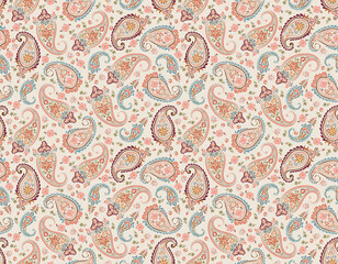 Romantic floral paisley pattern,  Persian pattern  Indian floral pattern, Vector Illustrasion