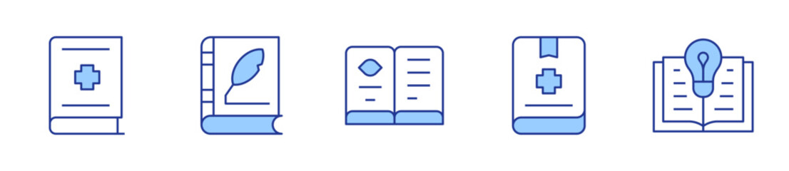 book, classic, knowledge. Book Icon vector illustration. Line Duotone style. Editable stroke