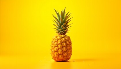 pineapple on a yellow background
