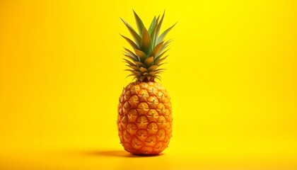 pineapple on a yellow background