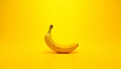 banana on a yellow background