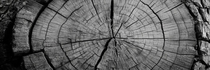Fototapeta premium A close up view of a tree trunk, showing the intricate bark and wood grain patterns.