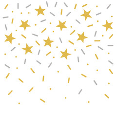 Shimmering Golden and Silver Confetti Sparkling Party Theme
