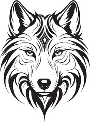 Majestic Wolf Head Silhouette  - Vector Illustration