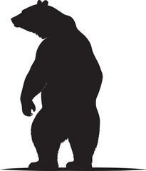 Majestic Bear Silhouette Vector Art with Bold and Striking Design