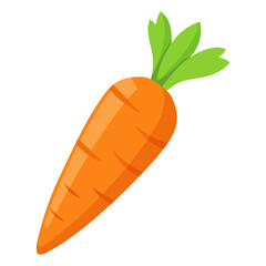 Happy Easter, Cute Carrot Silhouette Vector Illustration, Flat Design, Spring Holiday