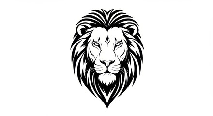Fototapeta premium Simplified Line Drawing of a Lion