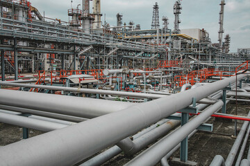 Oil​ refinery​ and​ plant and tower column of Petrochemistry