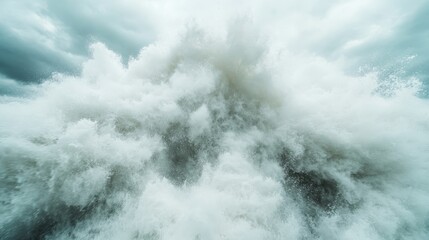 A magnificent view of ocean waves rises in grandeur, cascading beautifully and showcasing nature's unmatched artistry in movement and color.